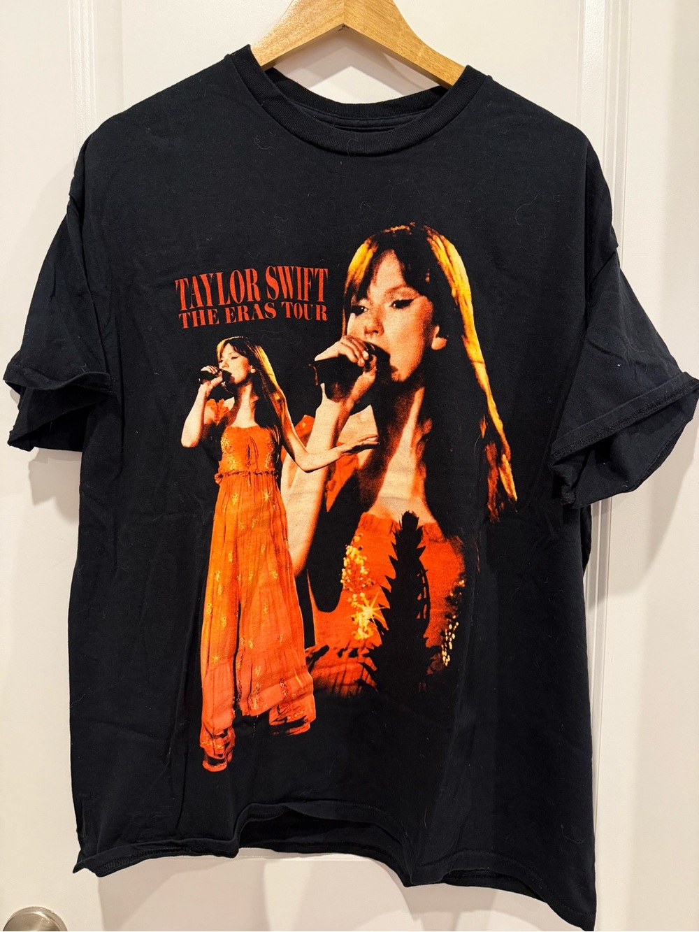 Taylor Swift The Eras Tour Black Graphic Tee - Orange Print